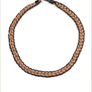 Paparazzi Black and Brown Braided Necklace Trail Guide Urban Unisex Fashion